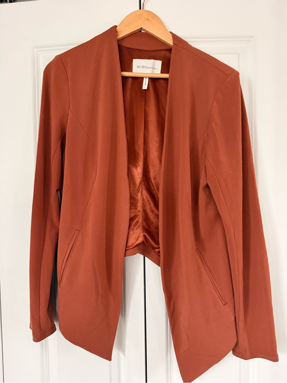 BCBGeneration Rust-Tone Open Blazer Jacket